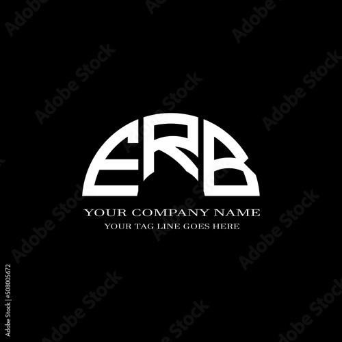 ERB letter logo creative design with vector graphic