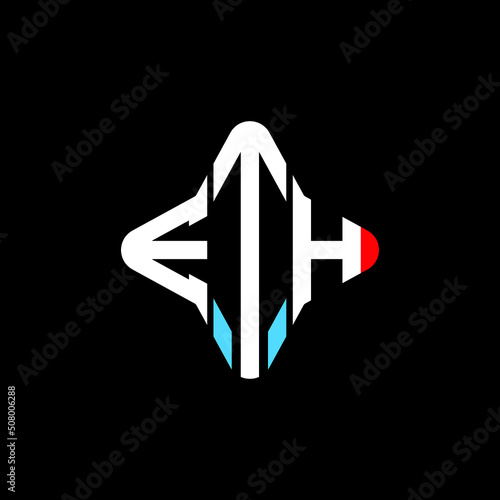 ETH letter logo creative design with vector graphic