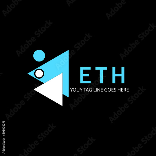 ETH letter logo creative design with vector graphic