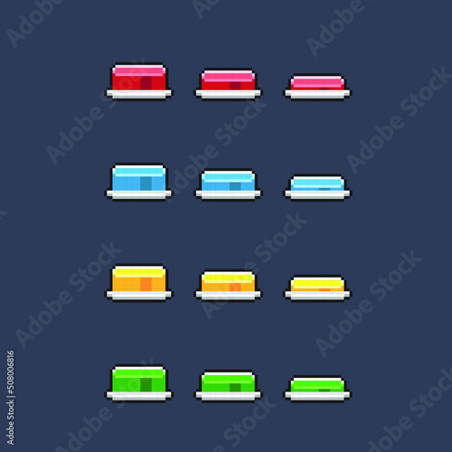arcade game button set for animated