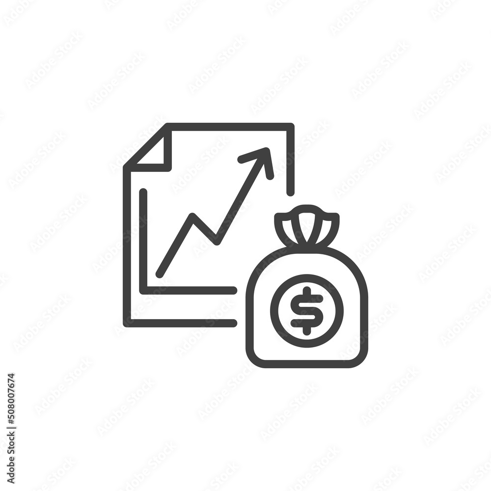 Business and finance line icon
