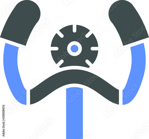 Vector Design Aeroplane Steering Wheel Icon Style