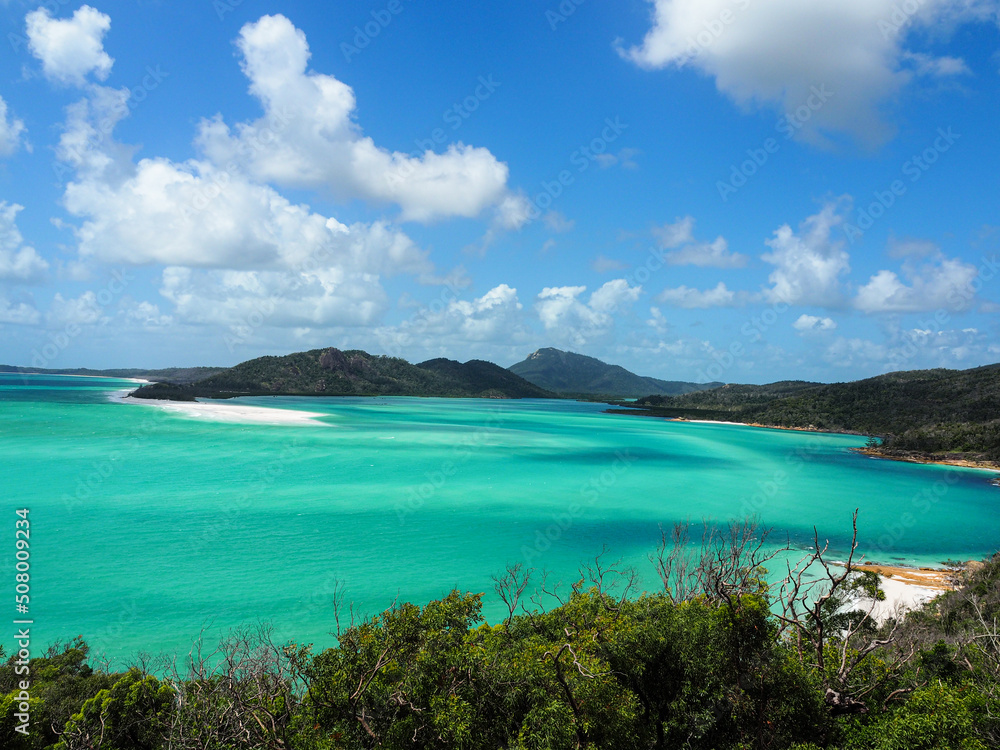 beautiful Whitehaven Beach in Queensland Australia, white sand