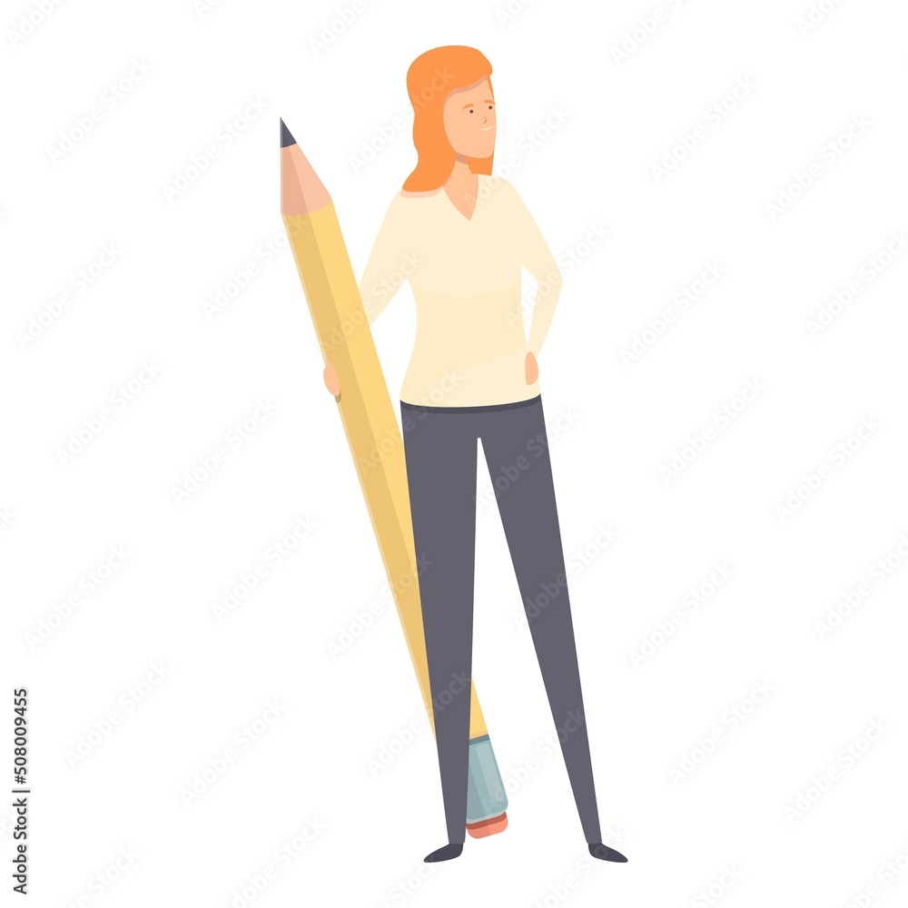 Pencil indicator icon cartoon vector. Cost product. Strategic time Pencil indicator icon cartoon vector. Cost product. Strategic time