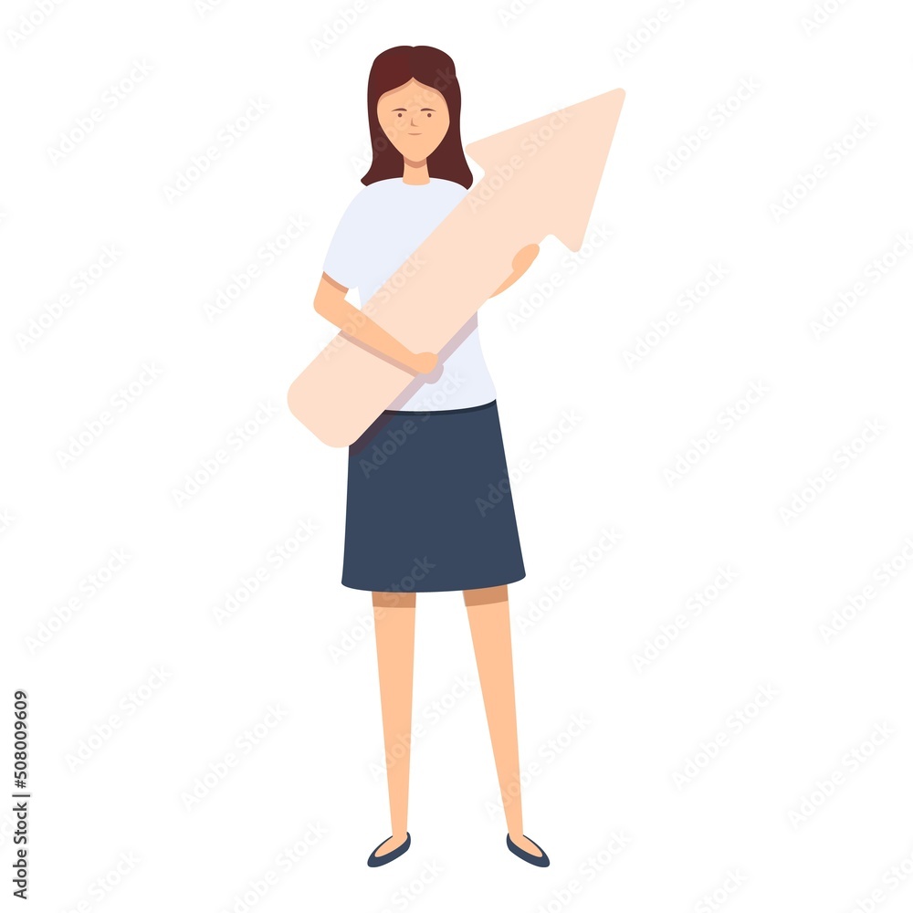 Woman manager business icon cartoon vector. Cost indicator. Product unit Woman manager business icon cartoon vector. Cost indicator. Product unit