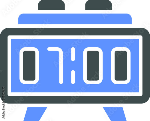 Vector Design Digital Clock Icon Style