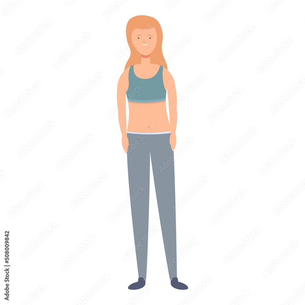Gym girl cloth icon cartoon vector. Hoodie shirt. Sexy bra Gym girl cloth icon cartoon vector. Hoodie shirt. Sexy bra