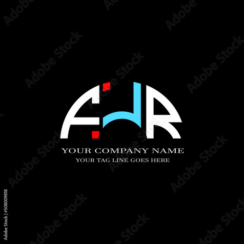 FJR letter logo creative design with vector graphic photo