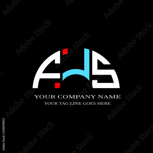 FJS letter logo creative design with vector graphic photo