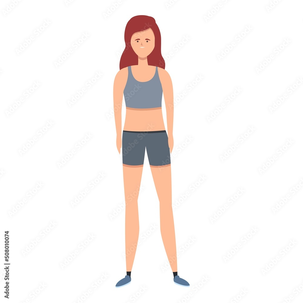 Girl sexy sport cloth icon cartoon vector. Fashion wear. Sport bra Girl sexy sport cloth icon cartoon vector. Fashion wear. Sport bra