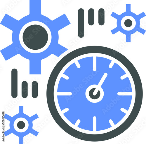 Vector Design Time Plan Icon Style