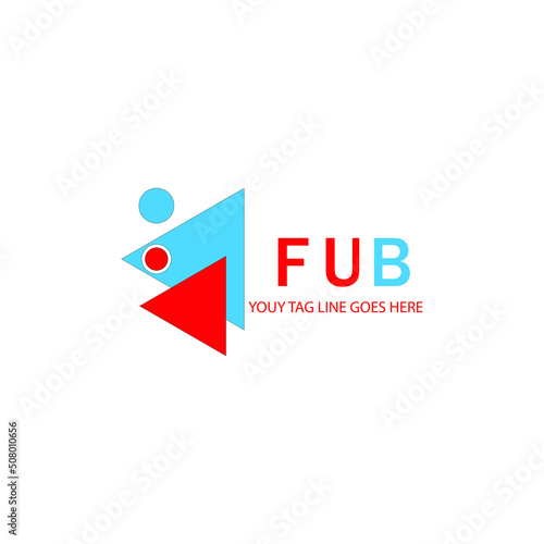 FUB letter logo creative design with vector graphic photo