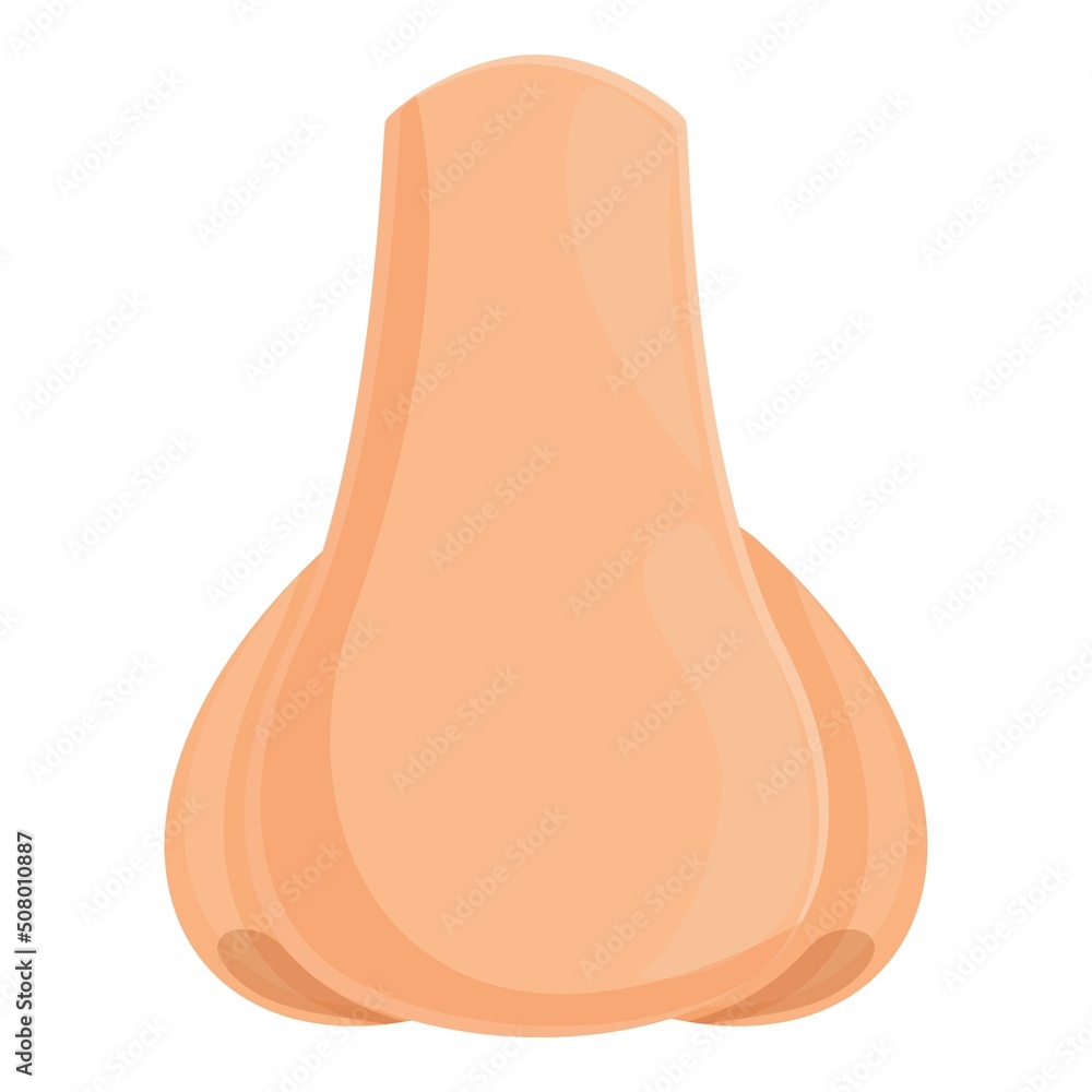 Nose lift icon cartoon vector. Side face. Open bone Nose lift icon cartoon vector. Side face. Open bone