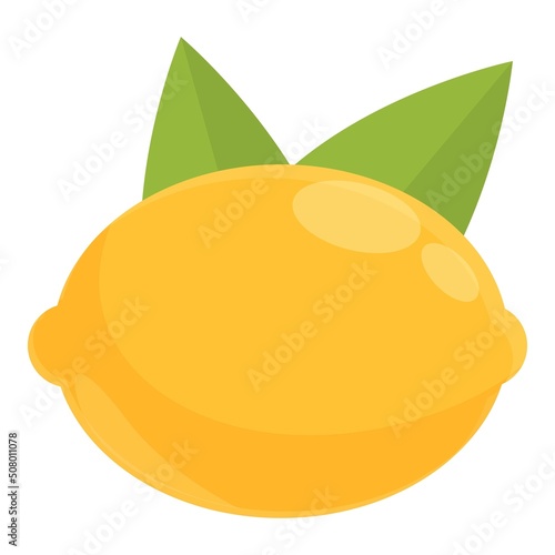 Lemon lutein icon cartoon vector. Vitamin food. Herbal life