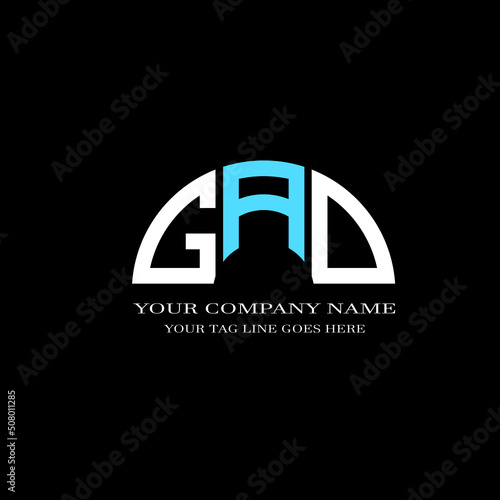 GAD letter logo creative design with vector graphic
