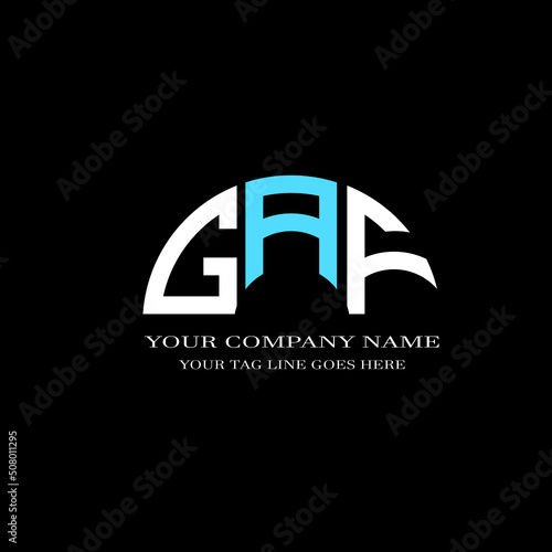 GAF letter logo creative design with vector graphic
