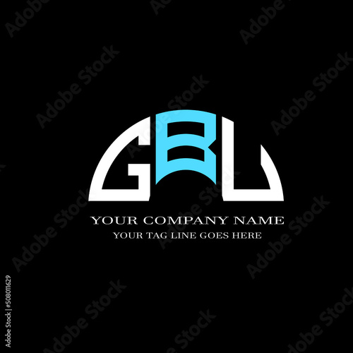 GBU letter logo creative design with vector graphic photo