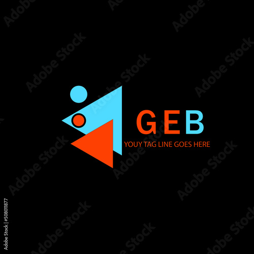 GEB letter logo creative design with vector graphic