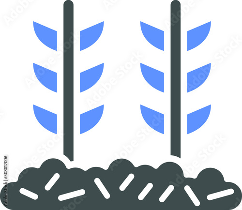 Vector Design Wheat Plantation Icon Style