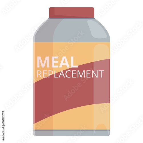 Meal replacement icon cartoon vector. Food alternative. Vegan protein