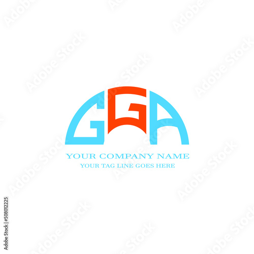 GGA letter logo creative design with vector graphic photo