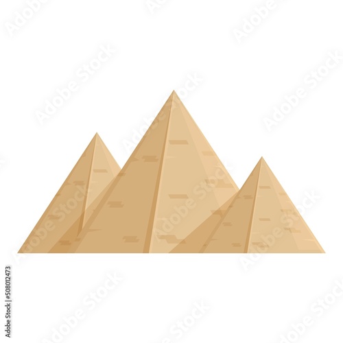 Africa pyramid icon cartoon vector. Ancient egypt. Sand cairo