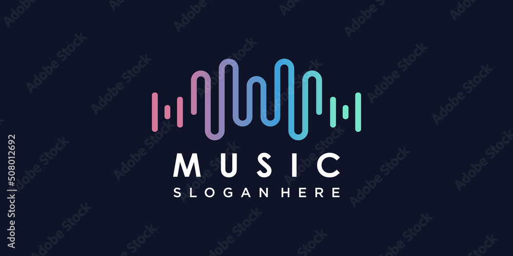 music logo design with modern concept premium vector Stock Vector ...