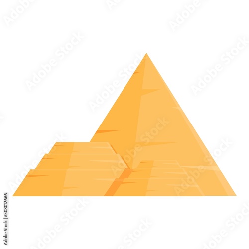 Dune pyramid icon cartoon vector. Egypt desert. Cairo sand