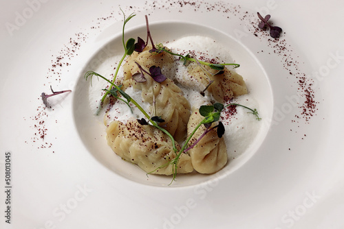 kurze dish on a plate. on wooden background photo