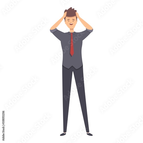 Brand mind icon cartoon vector. Marketing brain. Customer strategy