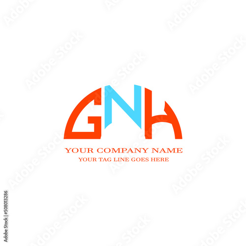 GNH letter logo creative design with vector graphic photo