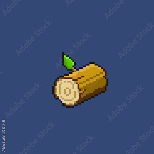 wood log in pixel at style
