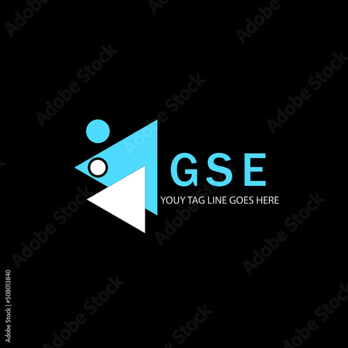 GSE letter logo creative design with vector graphic photo