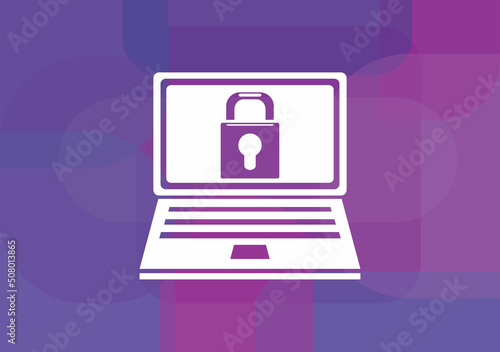 Vector internet security icon. illustration design