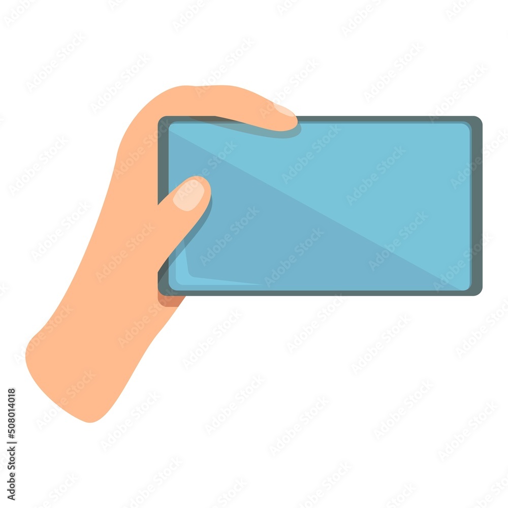 Hand mobile icon cartoon vector. Phone screen. Touch app Hand mobile icon cartoon vector. Phone screen. Touch app