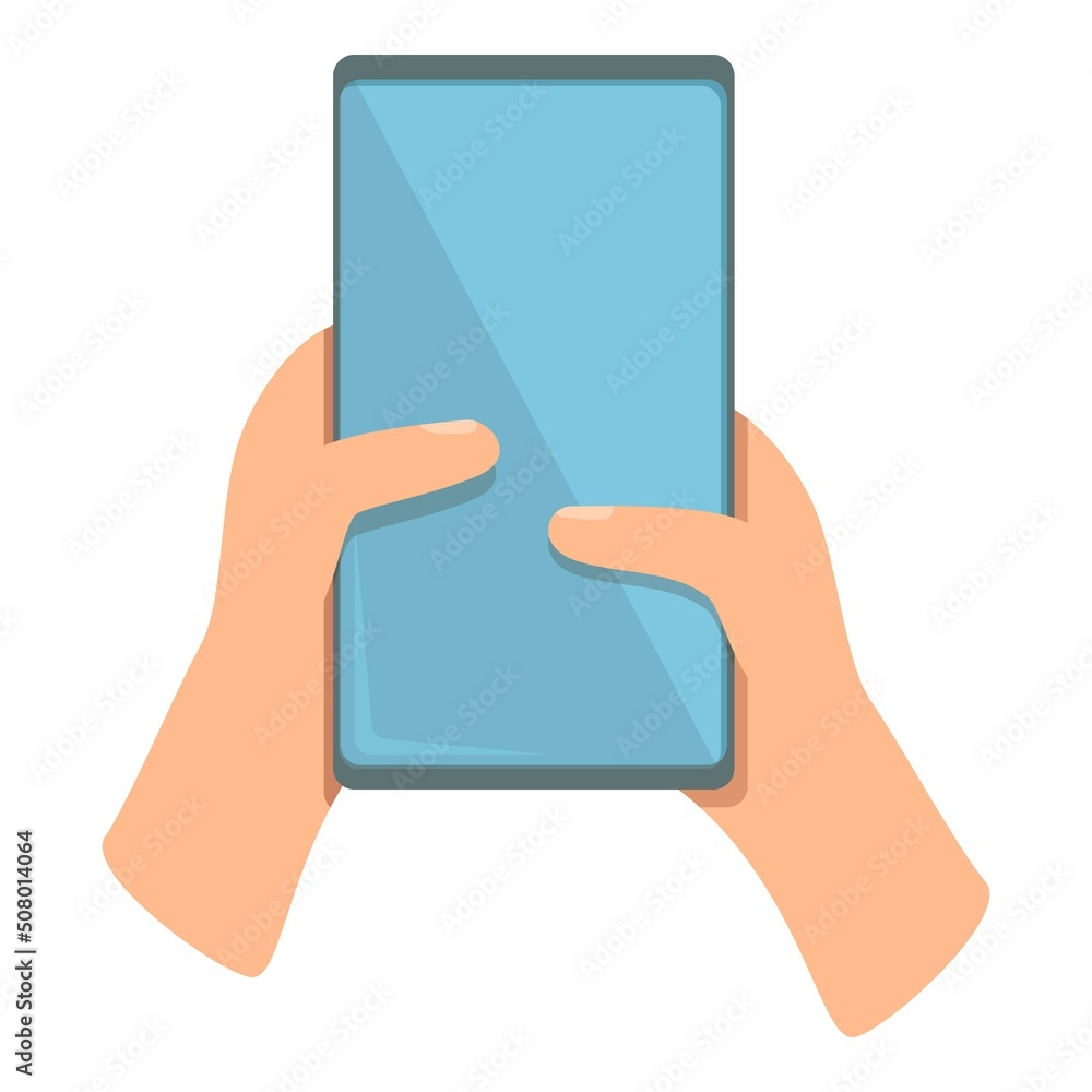 Touch smartphone icon cartoon vector. Phone screen. Hand mobile Touch smartphone icon cartoon vector. Phone screen. Hand mobile