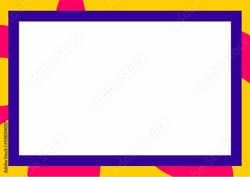 abstract colorful frame shape on white