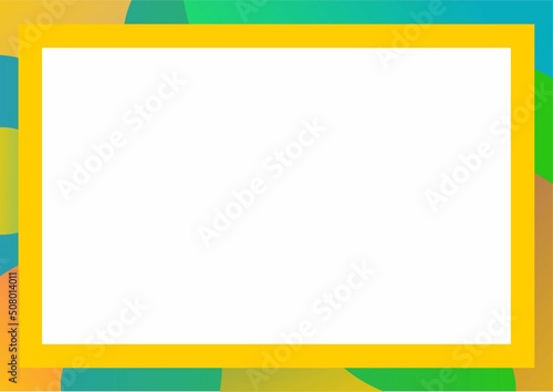 abstract colorful frame isolated on white