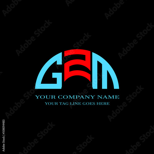 GZM letter logo creative design with vector graphic photo