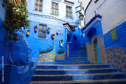 Street in Chefchaouen, Morocco © EvrenKalinbacak