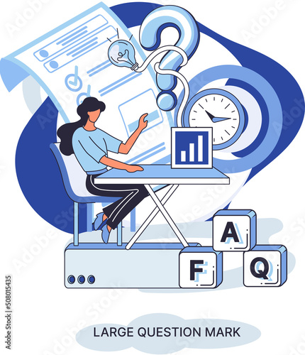 Ladge question mark metaphor. Problem and solution concept, question mark. Ask questions and receive answers. Online support center. Solving complex issues, why sign forum. FAQ frequently asked help