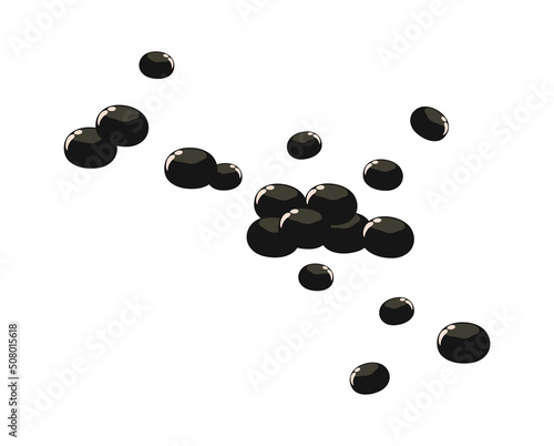 Black caviar Seafood icon. Vector illustration