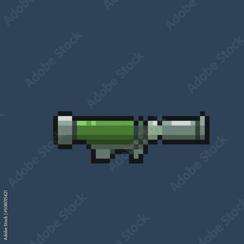 rocket launcher in pixel art style