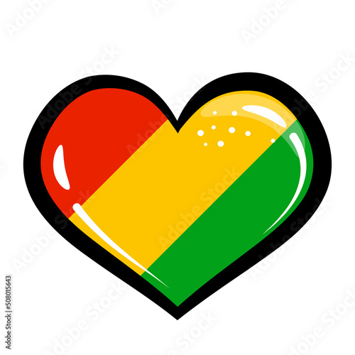 Love Heart - Juneteenth Day, celebrates the freedom of enslaved people in the United States at the end of the Civil War. Day of freedom and emancipation. African-American history. June 19. 