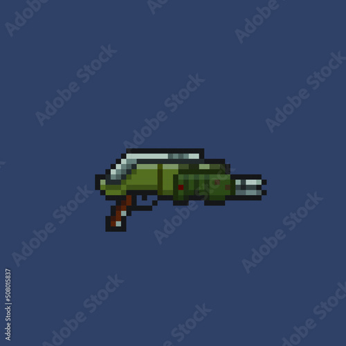 shotgun weapon in pixel art style