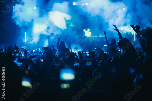 Fototapeta Naklejka Na Ścianę i Meble -  Concert crowd on a music concert
