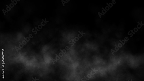 White smoke on dark background. Dynamic abstract for. 3D rendering.