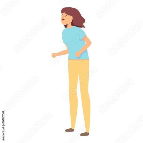 Noise stress reduction icon cartoon vector. Mistake recession. Meditate mind