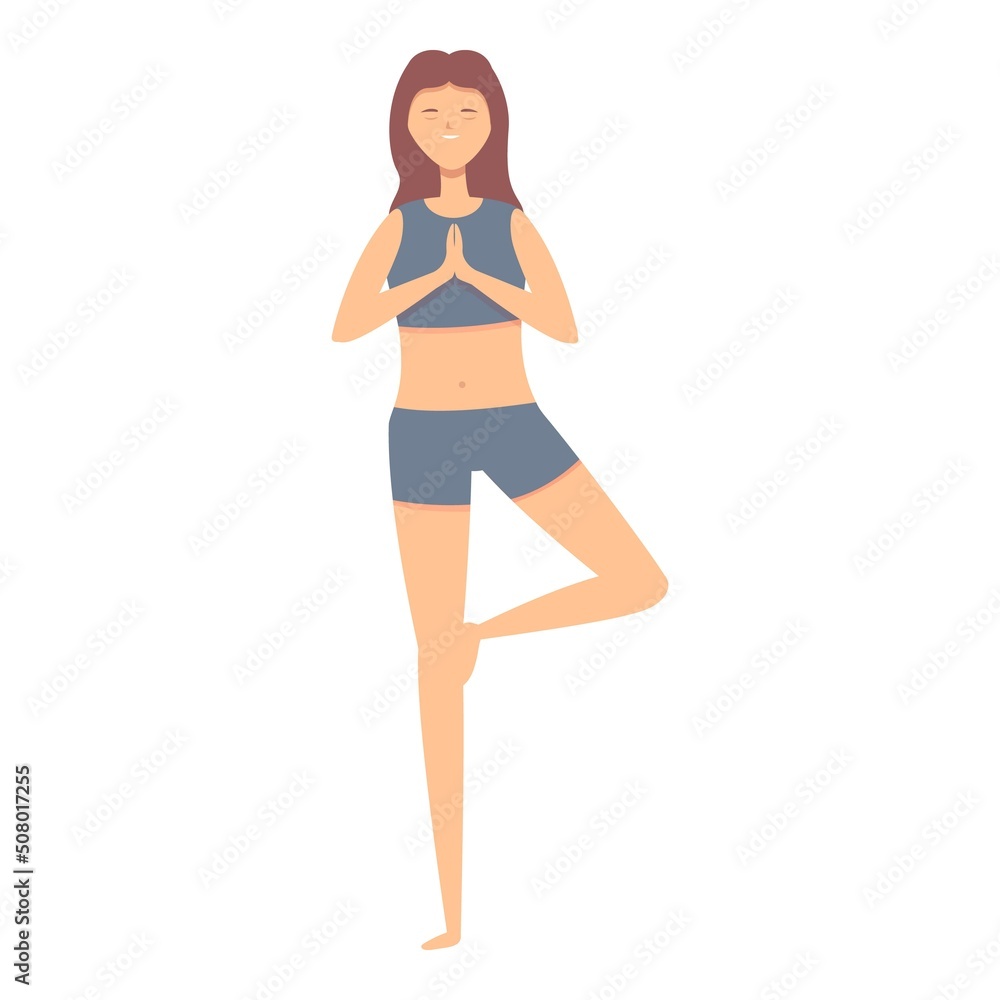 Yoga relax pose icon cartoon vector. Outside diet. Mind life Yoga relax pose icon cartoon vector. Outside diet. Mind life