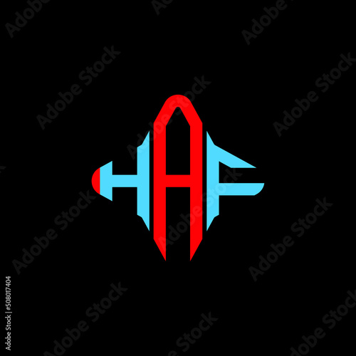 HAF letter logo creative design with vector graphic